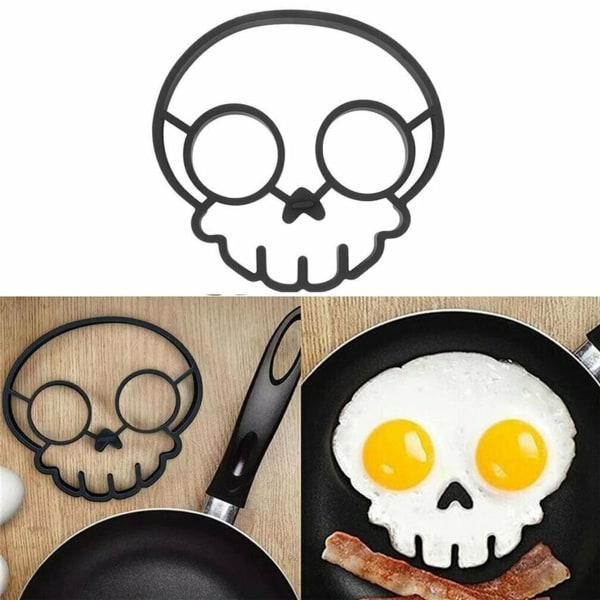 Matlaging Kjøkkenverktøy Silikon stekt eggform Skull Pannekakeform KLB