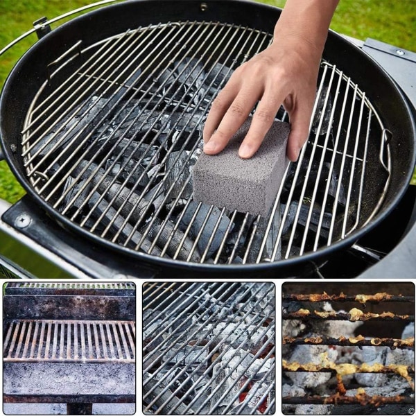 Pakke med 4 grillplate rengjøringsblokker, økologisk grill