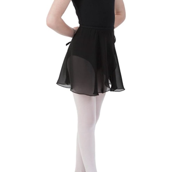 Black Girls Ballet Dress Kids Gymnastics Dance Leotard Costume Dancewear With Skirt