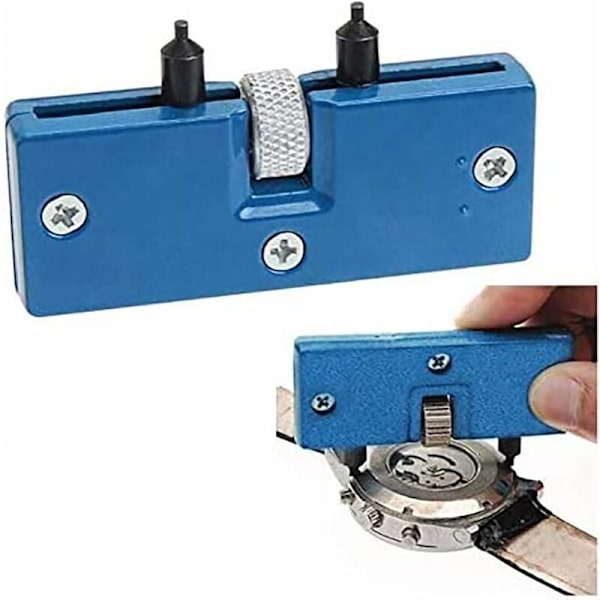 Sats för byte av klockbatteri, verktyg för att öppna klockfodral genom att rotera, verktyg för klockfjäderstång, anti-scratch-film, bruksanvisning KLB