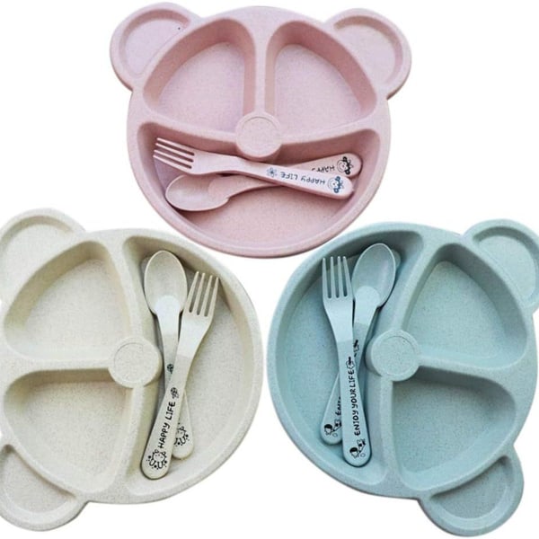 Kylewo 3-delad barnservis set, uppdelad barnservis set BPA-fri | KLB