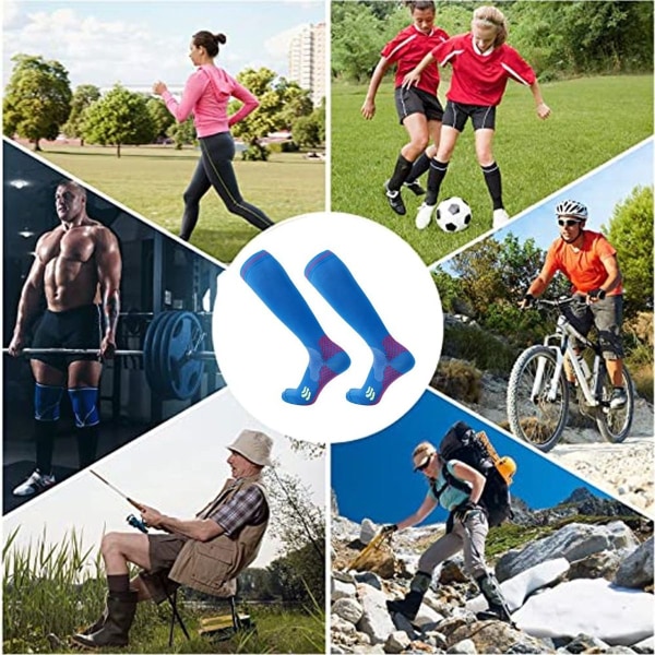 Professionella sportstrumpor för män i kompressionsstil, bönversion mörkblå KLB