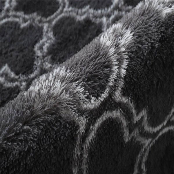 Fluffy shaggy pels tæppe til soveværelse, stue