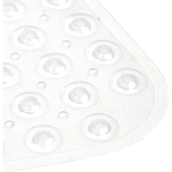 Sektor halkfri gummimatta för dusch eller badhörn, transparent blå, 54 x 54 cm, transparent KLB