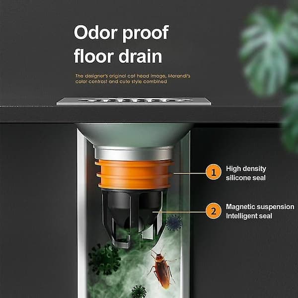 2 stk gulvavløp bad deodoriserende kloakk