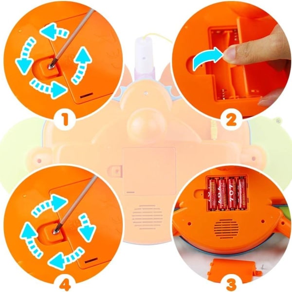 Begynder Musical Table Drum Playset med Trommestikker, Mikrofon, KLB