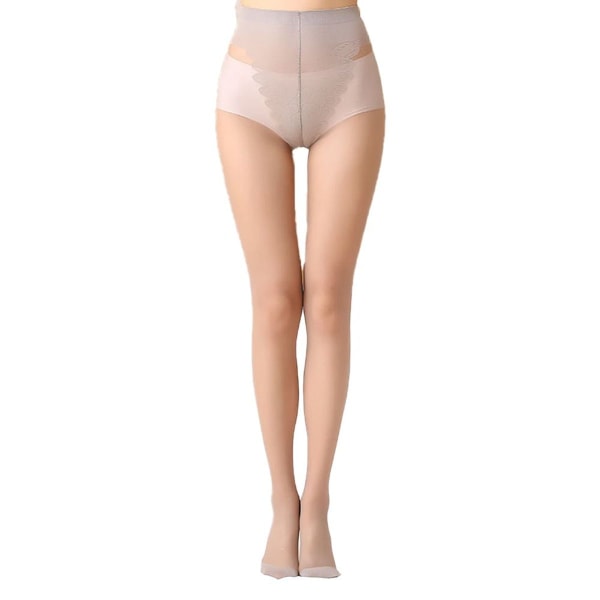 Damekontroltop med tights, antiløbende, lys bikini grå KLB
