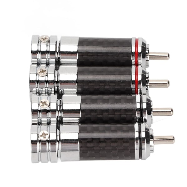 4 st RCA-hane förkromade videokabelkontakter för 9 mm KLB