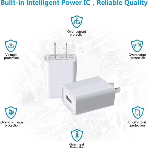 USB vægoplader 2-pak - Hurtigopladeradapter