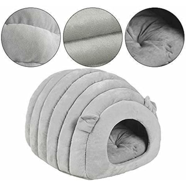 Cat bed,dog bed,soft and comfortable cat mat,washable,easy to carry,warm,cat basket,suitable for cats and dogs(four seasons)gray