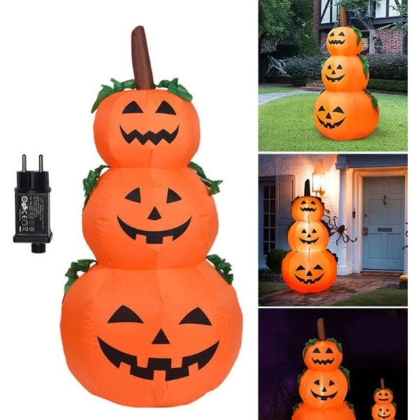 Uppblåsbar Halloween-pumpa med LED-lampor