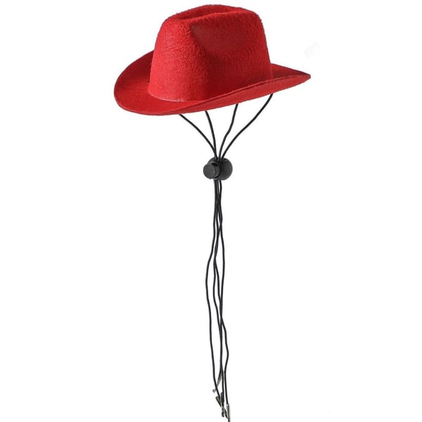 Stap Puppies Justerbar Cowboy Cow Hat för västerländsk kostym Röd