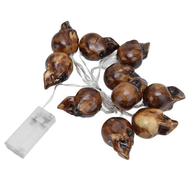 LED-skalleljus, 10 LED-lampor, skrämmande verklighetstrogna, batteridrivna KLB