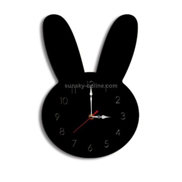 Rabbit Pattern Creative Living Room Decoration Wall Clock (Black)