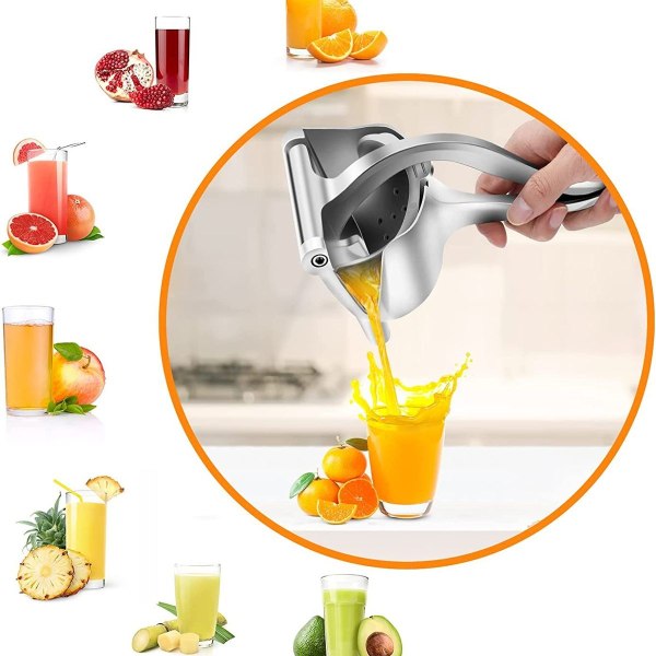 Manuell fruktjuicer i rustfritt stål, holdbar