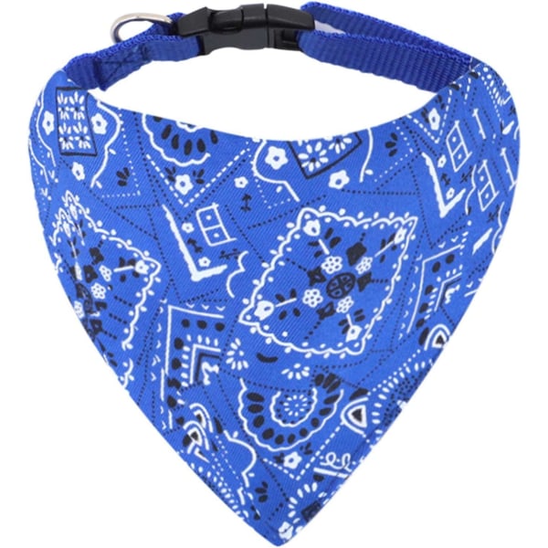 Mote hunder Bandana skjerf justerbar for valp liten hund katt (L, blå)