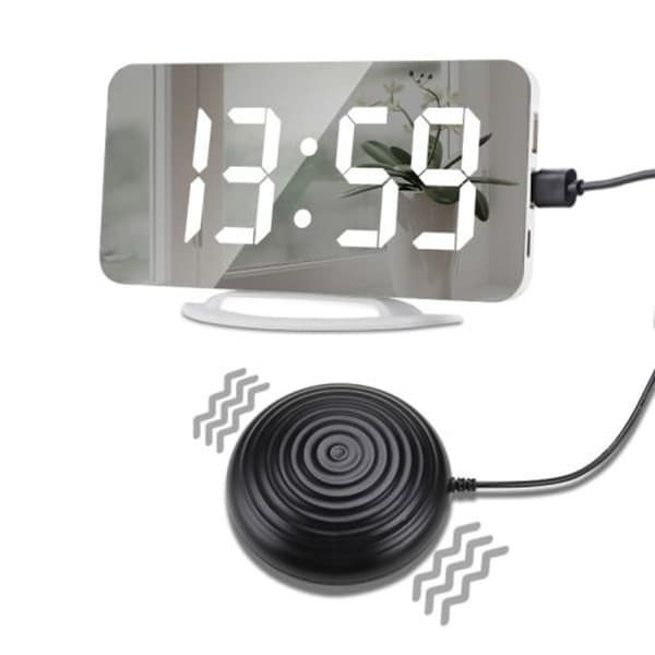 TS-8202 Monitoiminen LED-värähtelypeili USB-herätyskello