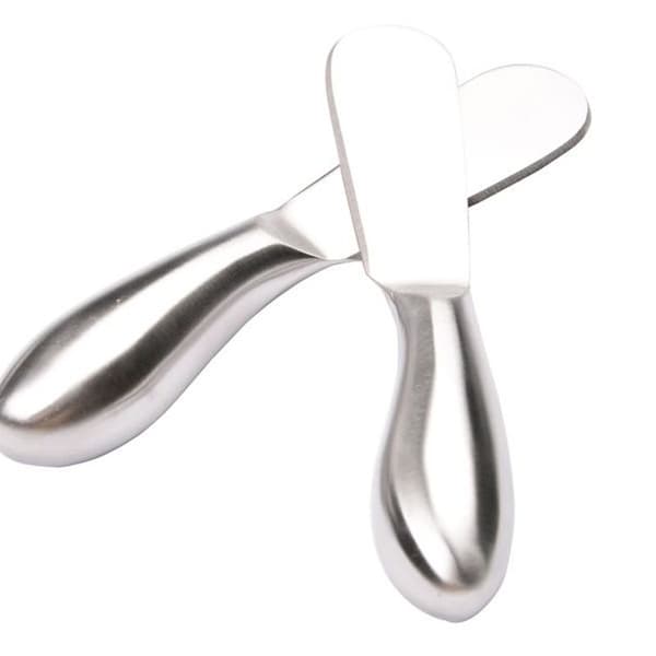 Ostspridare i rostfritt stål, 2-pack