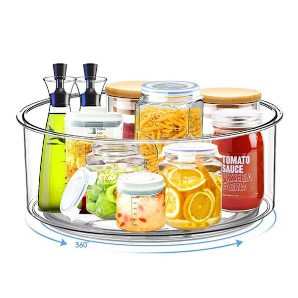 Sæt med 2 drejeskiver Lazy Susan drejeskivearrangør 24 cm og 28 cm