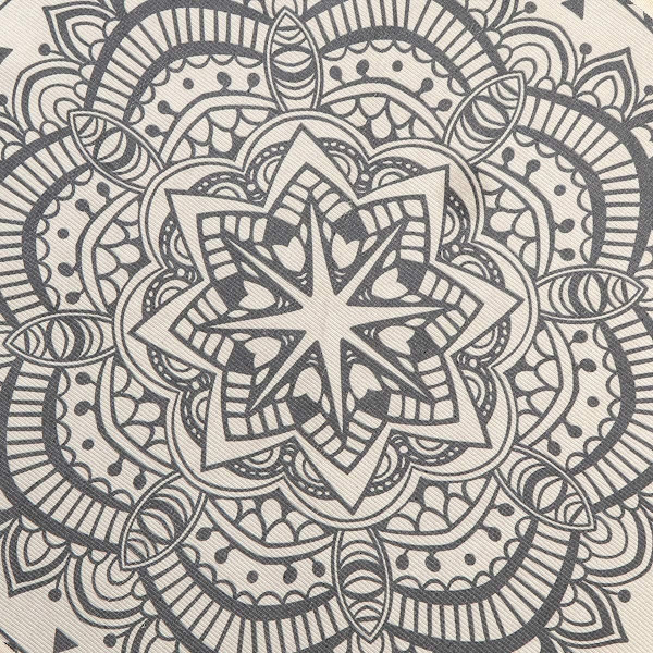 Vintage Tæppe Rund 90cm Bomuldstæppe Rund Vaskbart Tæppe Mandala med KLB