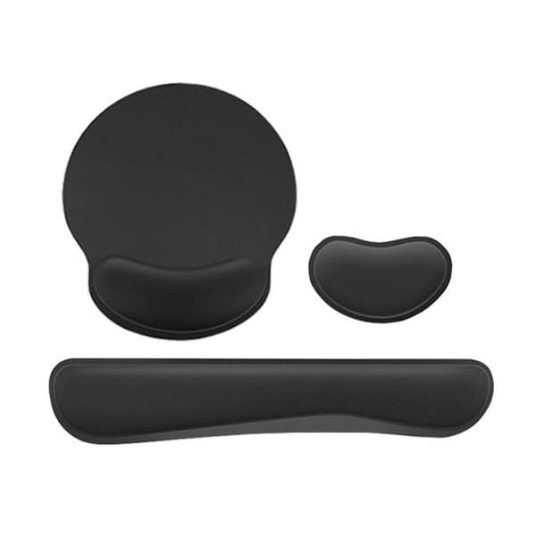 Tastatur håndledsstøtte + musemåtte + musehåndledsstøtte. Tre-delt sæt A