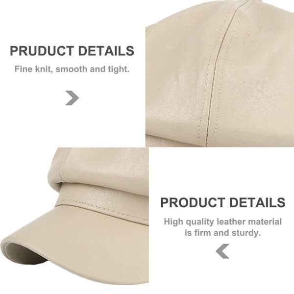 56-58 cm hatt omkrets, beret med brem, dame sommer beige