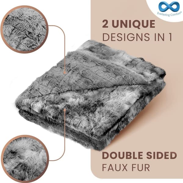Lett termisk polyester tykt teppe, mykt, queen size