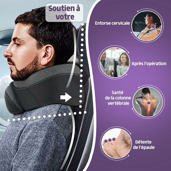 Flyrejsepude, Fly, Bil, Togrejsepude. Prenium Memory Foam Rejsehalsstrop + Rejsetilbehør KLB