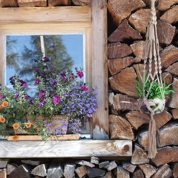 x växtupphängningar, macrame hängande korg, hängande blomkruka med