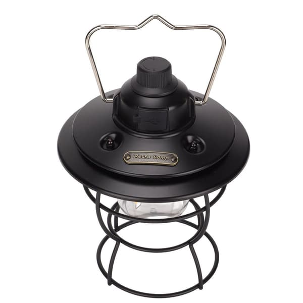 Vintage LED-campinglykta, 3 ljuslägen, USB-driven KLB