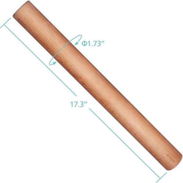 Rulle av tre for baking av non-stick brød, 50 cm
