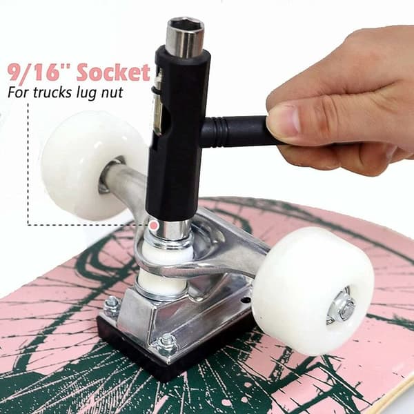 Patin T Tool All-In-One Skateboard Tool, Bærbar Multifunksjonell Skate Tool KLB