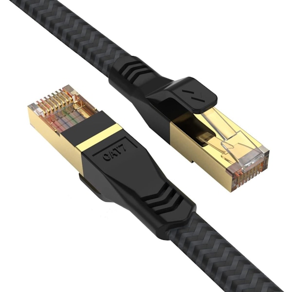 Cat 7 Ethernet-kabel 3m Heavy Duty Flat Lang Internett