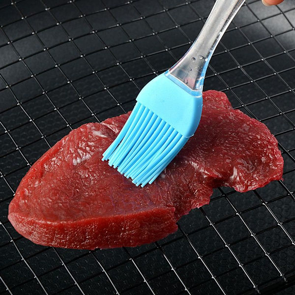 Silikone rygbørste sæt med 4 grill børster, 18 cm