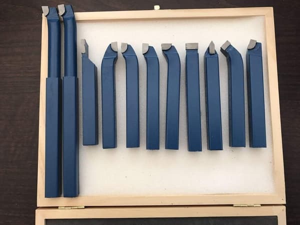 11 stk. Sæt med Drejebænksværktøjsbits med Carbide-spids