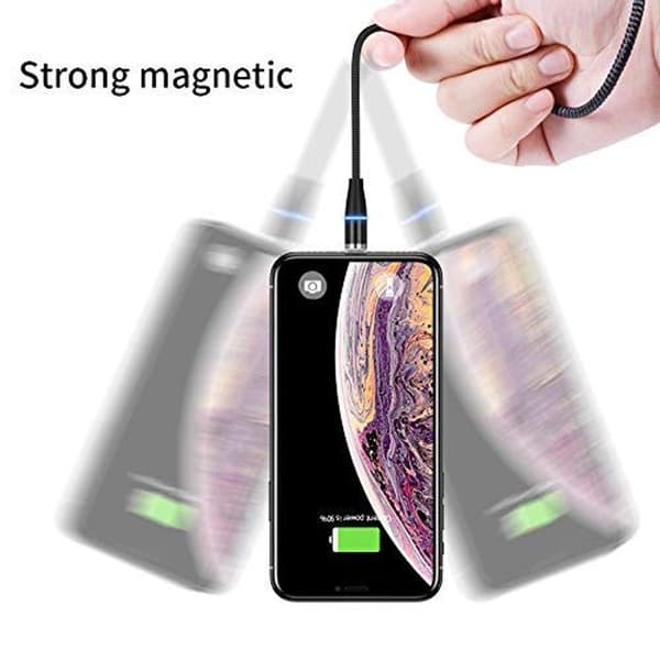 3-i-1 magnetisk ladekabel, hurtiglading og data grå KLB