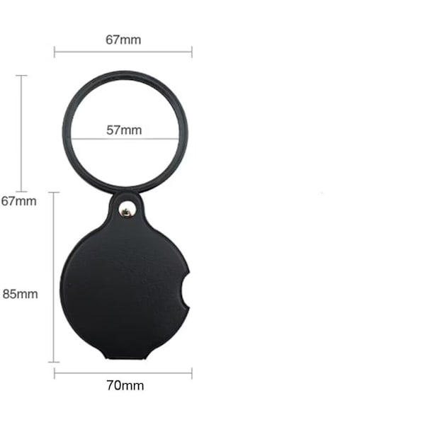 2 Sæt Mini Læseforstørrelsesglas 10x Foldbar Lommeforstørrelsesglas