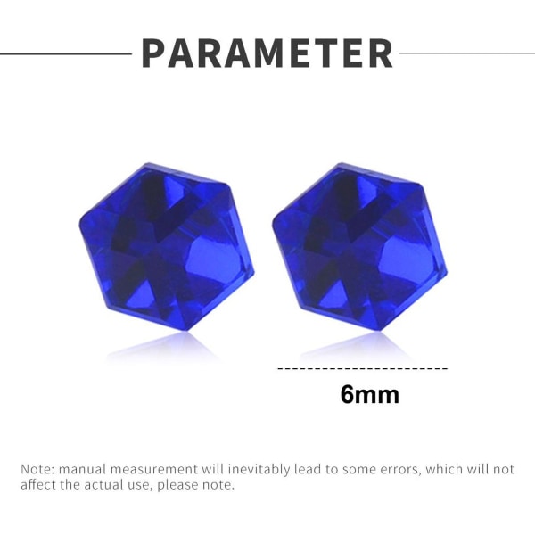 4 par diamanthvite steinkrystall kongeblå vannkubemagneter KLB