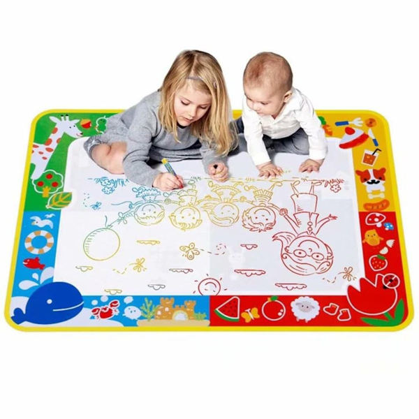 4 farger vann tegning maling pad og 2 vann penner vann doodle matte for barn KLB