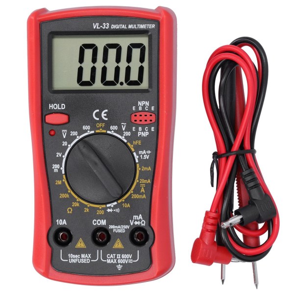 Elektronisk multimeter, LCD digitalt multimeter, spenning KLB