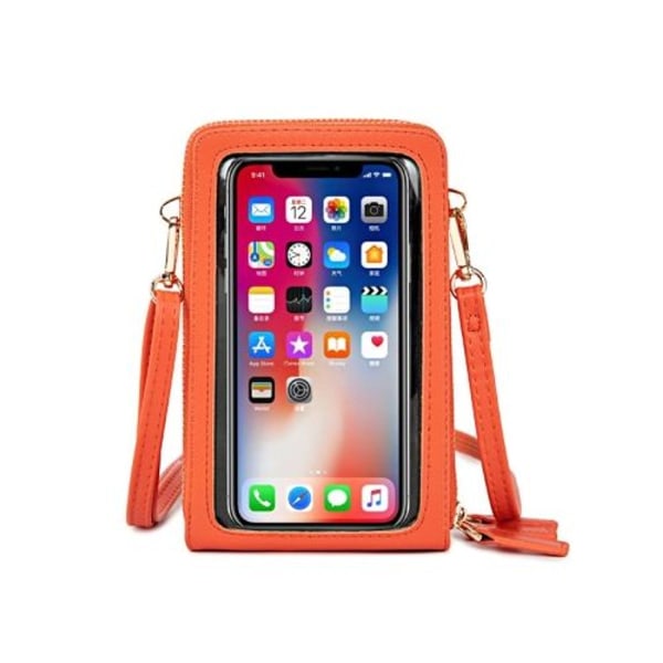 SJ617 monitoiminen kosketusnäyttö matkapuhelinlaukku Olkalaukku (oranssi)