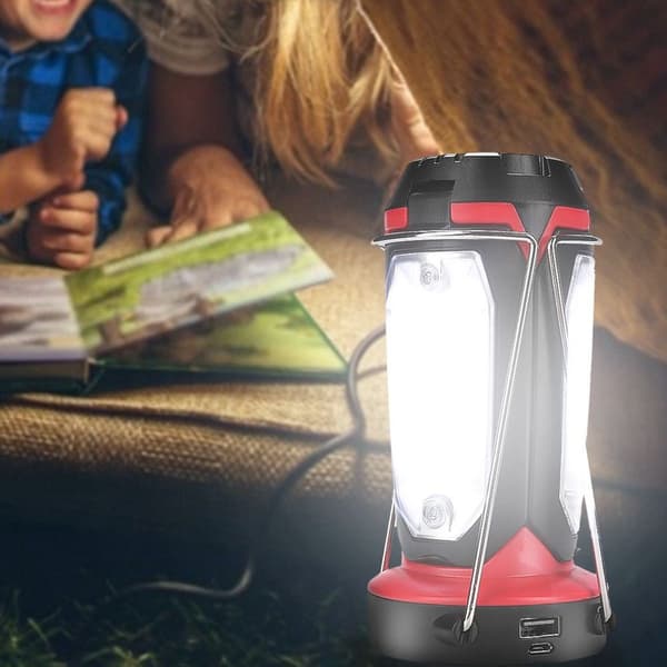 USB-ladbart LED teltlampe, bærbar COB-lampe for camping KLB