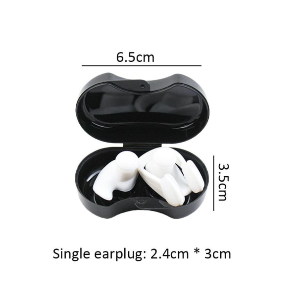 Näsklämma öronproppar Black Box Set Swim för att skydda öron och näsa vit