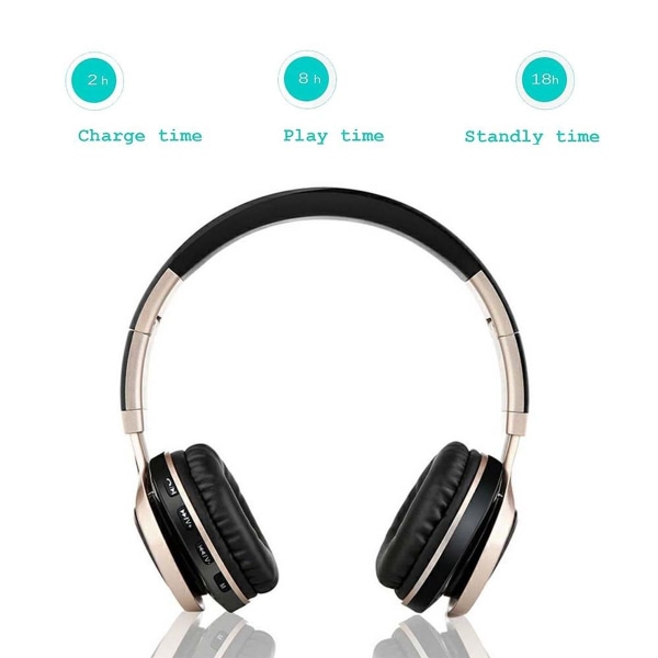 Bluetooth-hodetelefoner Foldable Wireless Gold
