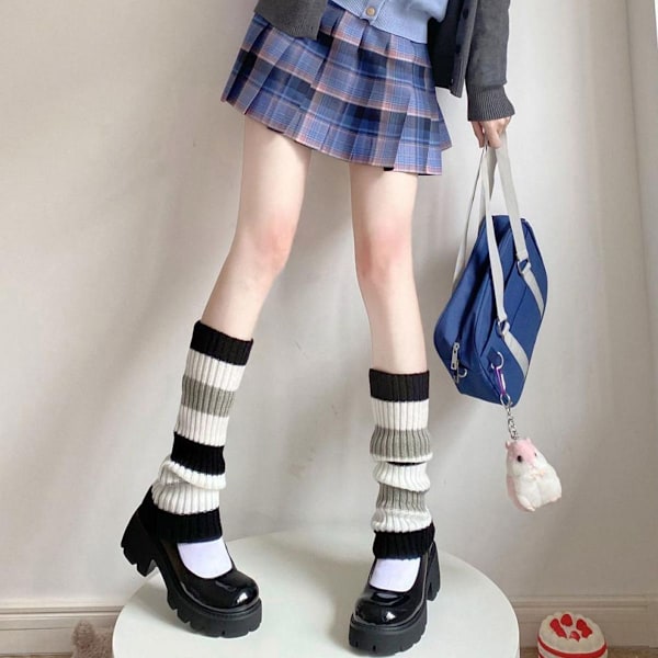 Leg Warmers Bløde Stilfulde Fancy Vinter 80'er Fest Tricolor KLB