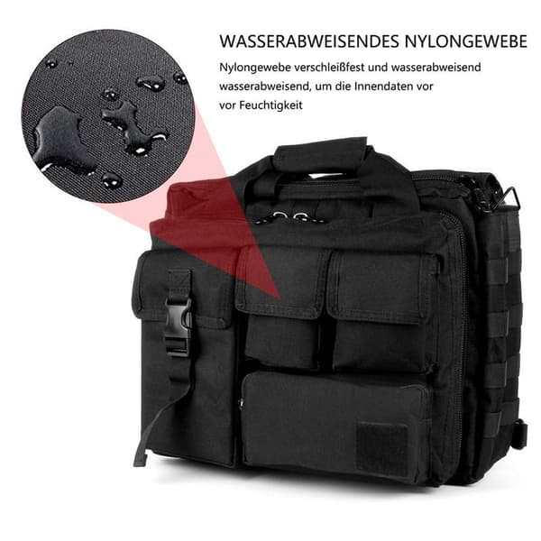 Multifunksjonell nylon skulderlaptop messenger bag briefcase for menn