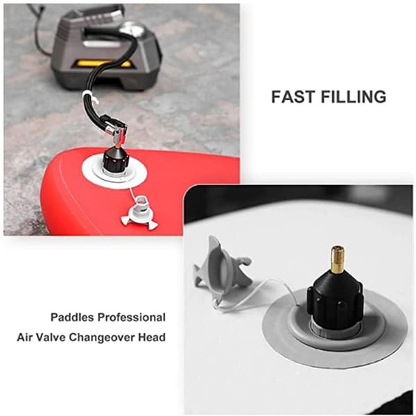 Adapter for kano, kajakk, pumpeventil, SUP, stående padlebrettkompressor