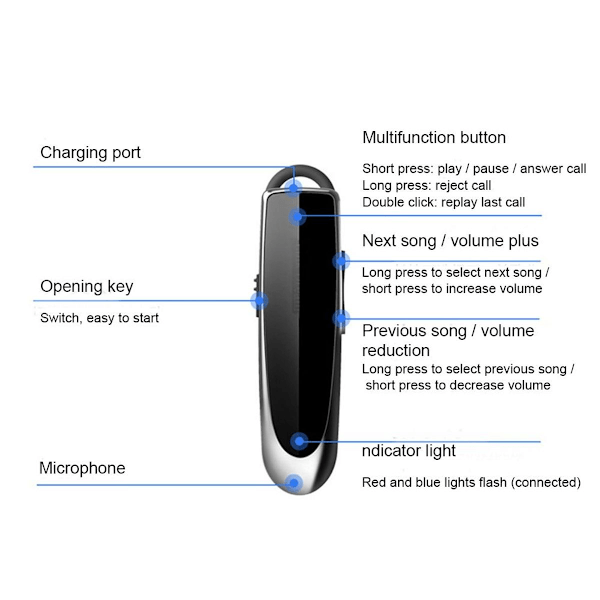 Nytt Bluetooth-headset V4.1 trådløst headset Bluetooth gull