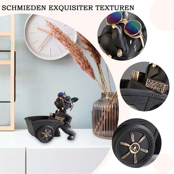 ModernDecorResinBulldogTrayStorageKeyHolder, Stue, Bord