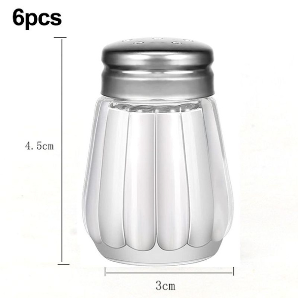 Mini Salt- och Pepparkvarnar, 0,5 oz/1/2 oz Glas Kubform 2